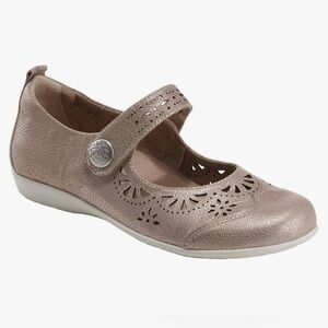 Earth Shimmering Taupe Mary Jane Flats
